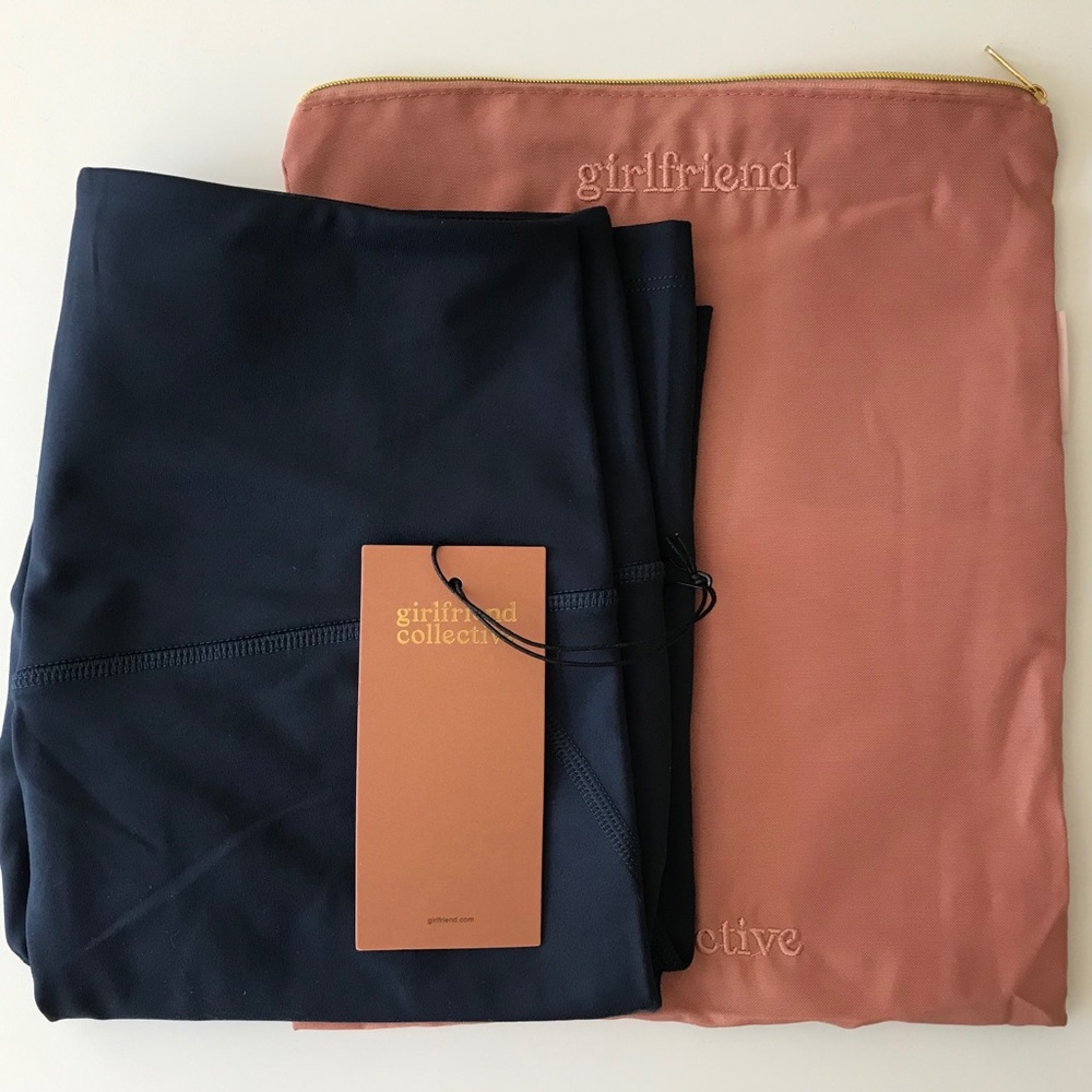 Girlfriend Collective High-Rise Navy Bike Short